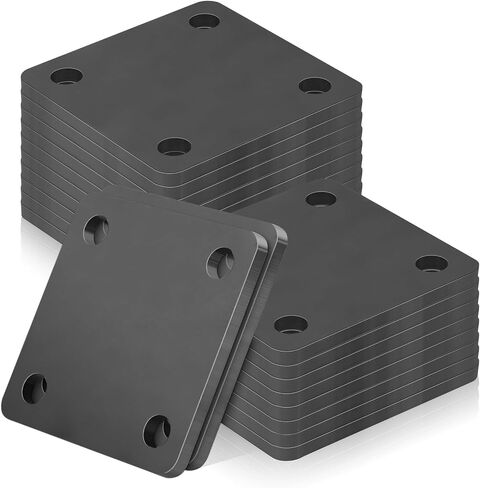 Rocaris 1 قطعة 8 × 8 × 5/16 بوصة لوح فولاذي A36 ملفوف على الساخن، لوحة قاعدة فولاذية مع 4 فتحات لوحة مربعة معدنية لألواح البناء، دعم الهيكل، مربع قابل للحام وصناعي in Kuwait
