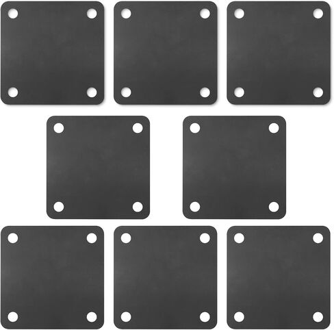 Rocaris 1 قطعة 8 × 8 × 5/16 بوصة لوح فولاذي A36 ملفوف على الساخن، لوحة قاعدة فولاذية مع 4 فتحات لوحة مربعة معدنية لألواح البناء، دعم الهيكل، مربع قابل للحام وصناعي in Kuwait