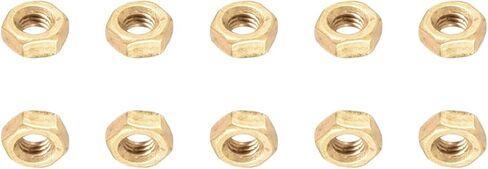 صواميل سداسية M2x0.4mm(DxP) - 100 عبوة - جيدة لإصلاح المرآب المنزلي - صواميل سداسية نحاسية - لون ذهبي in Kuwait