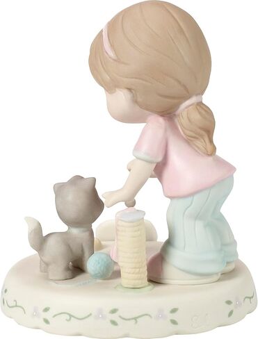 Precious Moments Growing in Grace Age 7 | Blonde Girl Bisque Porcelain Figurine | Birthday Gift | Birthday Collection | Room Decor & Gifts | Hand-Painted in Saudi Arabia