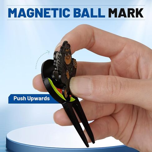 Big Crazy Divot Repair Tool, Divot Repair Tool, Sasquafch and Yeti Golf Green Golf Divot Tool, 4-in-1 Divot Tool, Golf Ball Marker, Golf Groove Cleaner and Alignment Tool in Kuwait