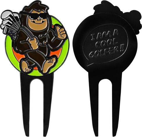 Big Crazy Divot Repair Tool, Divot Repair Tool, Sasquafch and Yeti Golf Green Golf Divot Tool, 4-in-1 Divot Tool, Golf Ball Marker, Golf Groove Cleaner and Alignment Tool in Kuwait