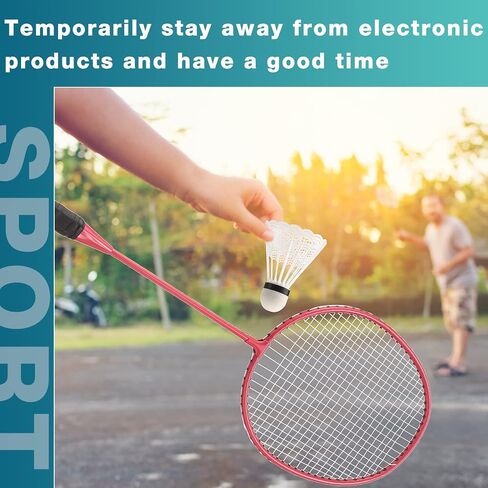 Woanger 10 Packs Badminton Rackets Set with 15 Badminton Shuttlecocks Birdies Badminton Racquets for Adult and Lightweight Teenagers Badminton Set for Backyard Gym Beach Outdoor Games in Kuwait