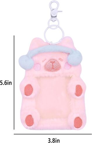 حامل بطاقات الصور الفخمة على شكل سلسلة مفاتيح للنساء والفتيات، غطاء حماية للزينة المعلقة لبطاقات هوية الحافلة، الوحوش الصغيرة in Kuwait