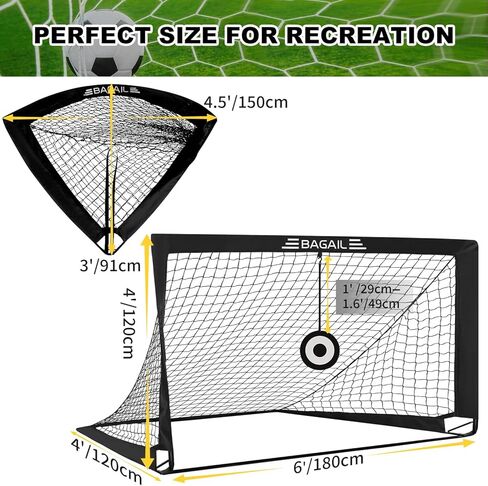 هدف كرة القدم من باجيل، شبكة كرة قدم للأطفال مع هدف، هدف كرة قدم منبثق للفناء الخلفي، معدات تدريب كرة القدم المحمولة مع حقيبة حمل، لعبة كرة قدم ممتعة للأطفال الصغار والأطفال والمراهقين in Kuwait