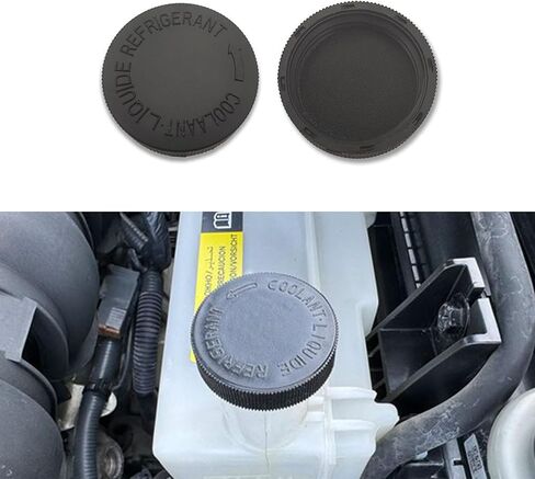 قطعتان من غطاء خزان سائل التبريد، غطاء خزان مياه مبرد المحرك، 21712-79900، غطاء خزان خزان تدفق سائل التبريد، أجزاء السيارة المتوافقة مع نيسان (أسود) in Kuwait