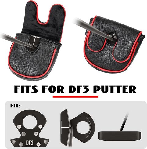 غطاء رأس من جلد الجولف الأسود من Craftsman غطاء رأس واقي لإغلاق مغناطيسي DF3 in Kuwait
