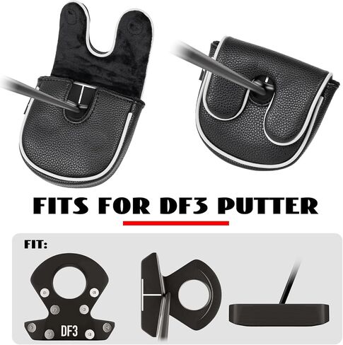 غطاء رأس من جلد الجولف الأسود من Craftsman غطاء رأس واقي لإغلاق مغناطيسي DF3 in Kuwait