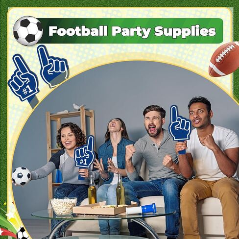 6 قطع عدد 1 يد 11.8 بوصة كرة القدم أصابع البيسبول مروحة التشجيع للاحتفال الرياضي أيدي من الورق المقوى السميك للأحداث الرياضية وألعاب الحفلات in Kuwait