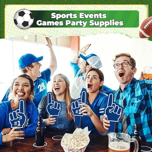 6 قطع عدد 1 يد 11.8 بوصة كرة القدم أصابع البيسبول مروحة التشجيع للاحتفال الرياضي أيدي من الورق المقوى السميك للأحداث الرياضية وألعاب الحفلات in Kuwait