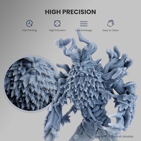 ELEGOO Standard Photopolymer 3D Printer Resin, 405nm UV Curing Photopolymer Resina for Mars Saturn Jupiter MSLA DLP LCD Impresora with High Precision, Grey 3000g in Kuwait