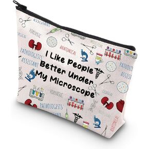 Pathologists Makeup Bag Pathologist Assistant Gifts I Like People Better Under My Microscope Pathologist Doctor Gifts Pathology Tech Gifts (Under My Microscope)