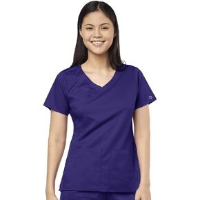 WonderWink Women's 4-Pocket Mock Wrap Top