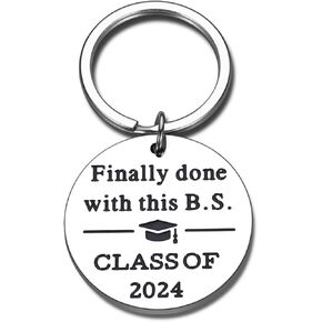 Funny Graduation Gifts for Him Her 2024 College High School Graduation Gifts for Him Her, Funny Graduation Gifts for Son Daughter Class of 2024 Keychains, Senior Night 2024 Gifts for Graduate Friends