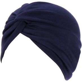 Women's Cotton Twist Sleep Turban Hat Cancer Chemo Beanies Cap Wrap Pleated Headwear