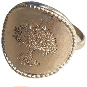 HUKQBUNX 18K gold tree of life creative fashion women personality fresh tree shape men and women universal ring size 6-10