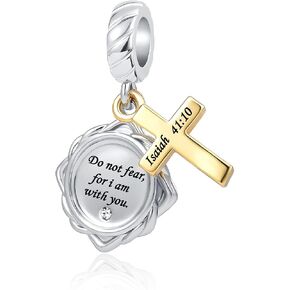 Religious Cross With Gold All Things Are Possible Women's Jewelry Charms for Bracelets in Saudi Arabia