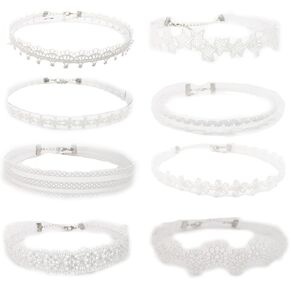Seaberila Black Lace Choker for Women Choker with Floral Heart Decor Hollow Lace Tattoo Choker Elastic Necklace