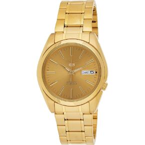 SEIKO Men's 5 Automatic Gold-Tone Steel and Dial