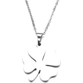 Mall of Style 4 Leaf Clover Necklace - Shamrock Necklace for Women - Clover Necklaces for Girls - St Patricks Day Necklace - Leprechaun Necklace - Irish Necklace (Gold)