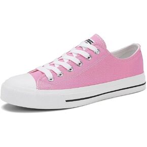 Womens Canvas Sneakers for Women Classic Low Top Lace Up Canvas Shoes Womens Fashion Tennis Canvas Shoes Casual Comfortable for Walking