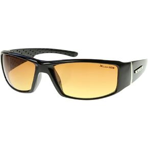 HD Active Frame Sports Wrap Sunglasses (Shiny Black)