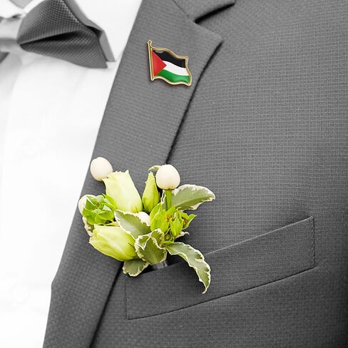 Palestine Flag Pin Badge, AhfuLife Palestine Pin Button Badge Palestinian Lapel Badge Alloy for Patriotic Activities, Parade Decoration in Kuwait