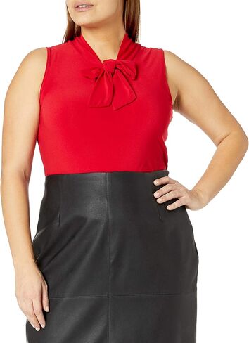 Star Vixen Women's Plus-Size Sleeveless Tieneck Blouse in Saudi Arabia