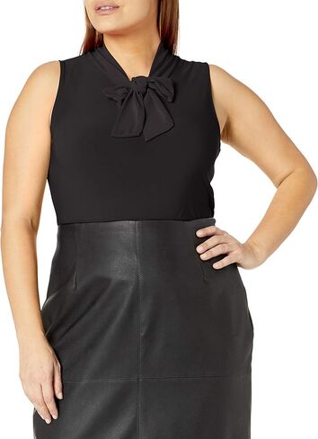 Star Vixen Women's Plus-Size Sleeveless Tieneck Blouse in Saudi Arabia