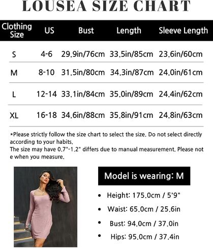 LOUSEA Women Sequin Dress Long Sleeve Sparkly Mini Dress Square Cut Collar Party Dress Slim fit Bodycon Shiny Club Dress in Saudi Arabia