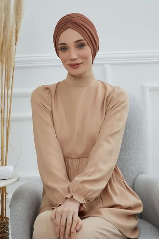 عمامة رأس فورية مربوطة مسبقًا من عائشة للنساء من القطن عمامة ذات غطاء كيماوي حجاب بونيه جاهز للارتداء وشاح in Saudi Arabia