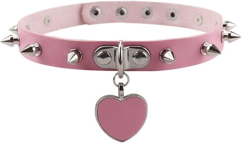 4Pcs Harajuku Rivets Choker PU Leather Collar Gothic Necklace Adjustable Size Neck Accessories in Saudi Arabia