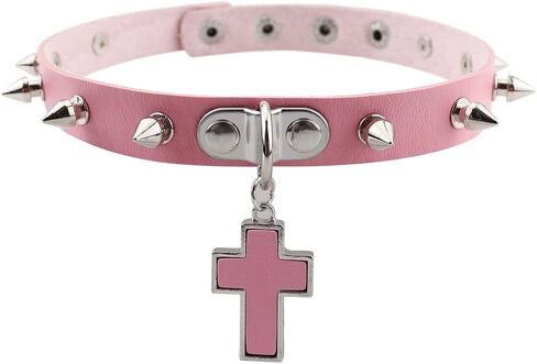 4Pcs Harajuku Rivets Choker PU Leather Collar Gothic Necklace Adjustable Size Neck Accessories in Saudi Arabia