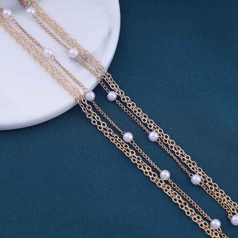 Sttiafay Vintage Layered Emerald Pendant Necklace Gold Pearl Choker Necklace Green Square Crystal Earrings Pearl Satellite Chain Necklace Green Emerald Necklace Chain Jewelry for Women Girls in Kuwait