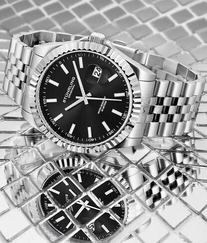 Stuhrling Original Men's Symphony Regent Coronet Stainless Steel Bracelet Watch in Saudi Arabia