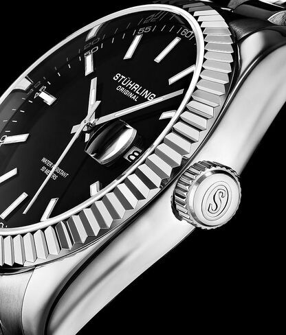 Stuhrling Original Men's Symphony Regent Coronet Stainless Steel Bracelet Watch in Saudi Arabia