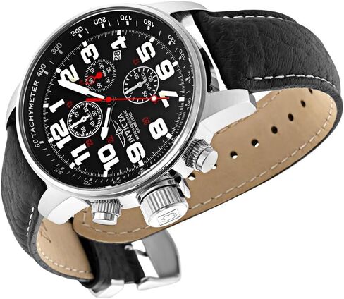 Invicta Men's I-Force Left Handed Quartz Watch with Leather Strap, Black (Model: 2770) in Saudi Arabia