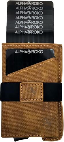 محافظ Alpha Roko الرفيعة ذات التصميم البسيط الجذاب الذي يبرز عن المحافظ التقليدية التي يمكنها بسهولة حمل ما يصل إلى 8-10 بطاقات بالإضافة إلى النقود. in Kuwait