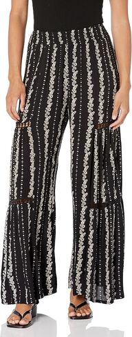 Angie Women's Wide Leg Pants with Lace Inserts in Saudi Arabia