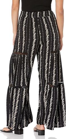Angie Women's Wide Leg Pants with Lace Inserts in Saudi Arabia