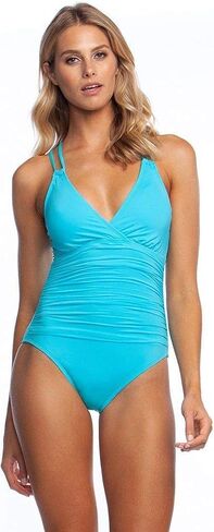 La Blanca Women's Standard Island Goddess Underwire Double Strappy Back One Piece Swimsuit in Saudi Arabia