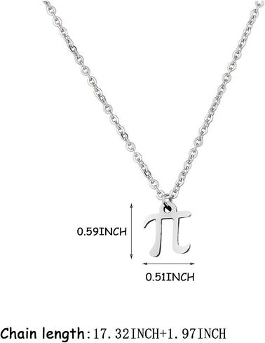 Pi Symbol Pendant Necklace 3.14 Math Sign Jewelry Pi Day Gift For Science Math Lover Teacher in Saudi Arabia