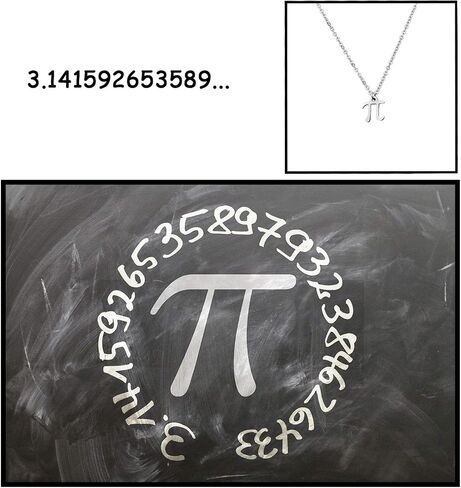 Pi Symbol Pendant Necklace 3.14 Math Sign Jewelry Pi Day Gift For Science Math Lover Teacher in Saudi Arabia