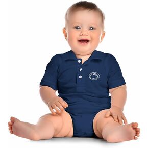 NCAA Short Sleeve Polo Bodysuit Romper -Newborn and Infant Sizes