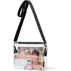 تمت الموافقة على Vorspack Clear Bag Stadium - محفظة شفافة من PVC - حقيبة كروس شفافة للنساء وحفلات الاستاد والمهرجانات in Kuwait