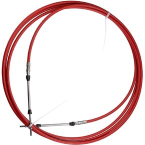 1pcs 16ft 5 Meter 197 Inch Marine Throttle Cable Type 3300 / 33C Throttle Shift Remote Control Box Cable for Yamaha Outboard Engine Boat Motor Steering System Red