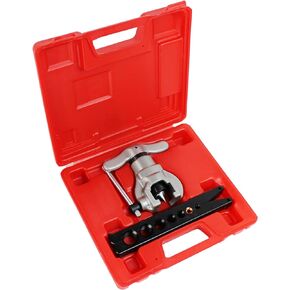 HFS(R Eccentric Flaring Tool Kit 45°Eccentric Tube Flaring Tool with Tube Cutter HVAC Refrigeration 7 Dies 3/16-3/4 inch Copper Brass Aluminum