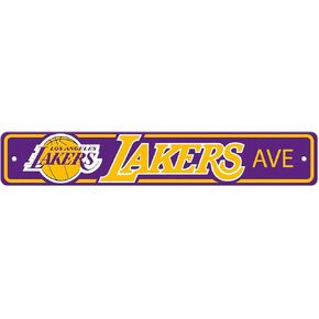 FANMATS 32233 Los Angeles Lakers Lightweight 4n. X 24in. Street Sign