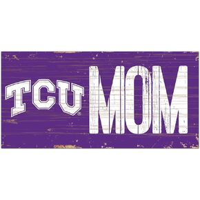 NCAA "Mom Wood Sign, TCU Horned Frogs