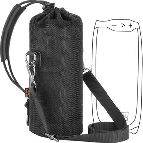 Desing Wish Speaker Carrying Case Compatible with JBL Pulse 4 - Waterproof Portable Bluetooth Speaker, Anti Scratch Pulse4 Protector Case Bag Crossbody Travel Speaker Pouch for Pulse 4 in Kuwait
